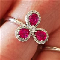 Anello Leo Pizzo Donna Venezia in Oro bianco Rubino 1.08 Ct 27107BR - 27107BR